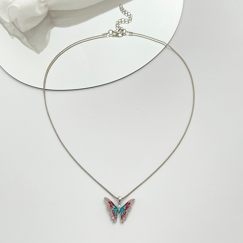 Fantasy Wonderland Rainbow Butterfly Necklace-BUNNYKACHU