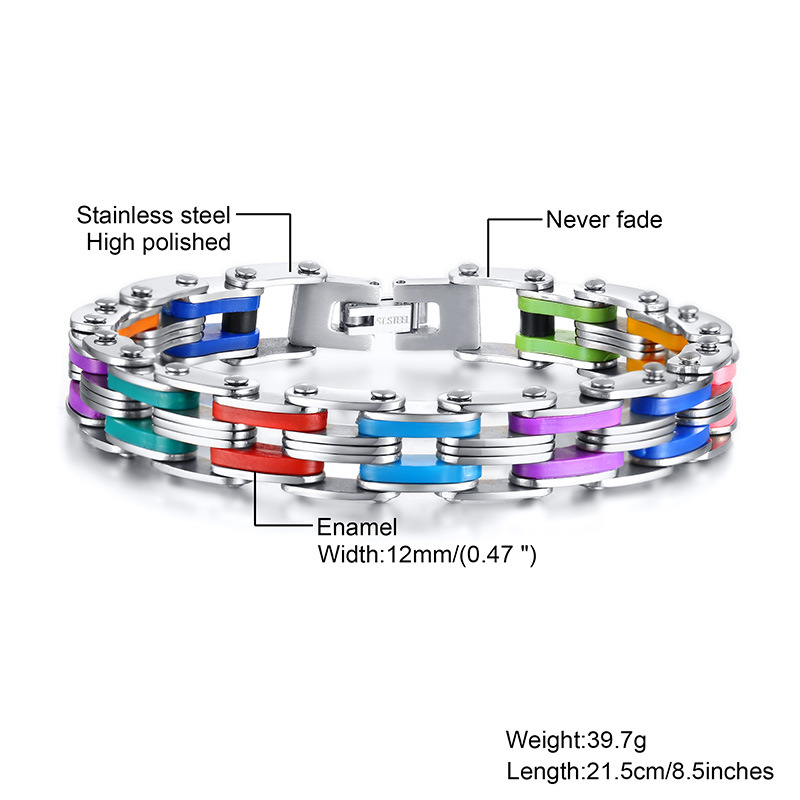 Men's titanium steel bicycle chain bracelet-BUNNYKACHU