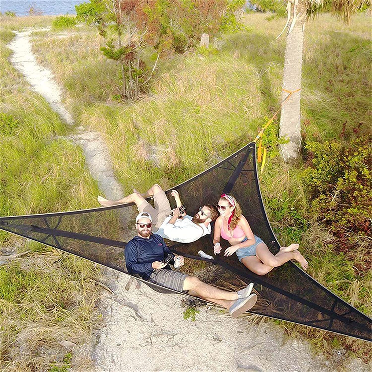 MULTI-PERSON HAMMOCK- PATENTED 3 POINT DESIGN-BUNNYKACHU
