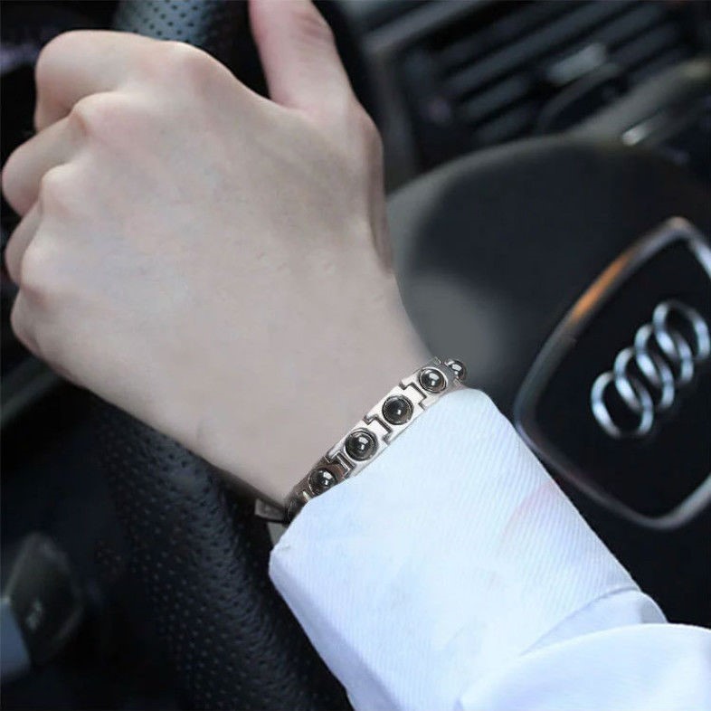 2023 New Rotatable Magnet Bead Titanium Steel Bracelet-BUNNYKACHU