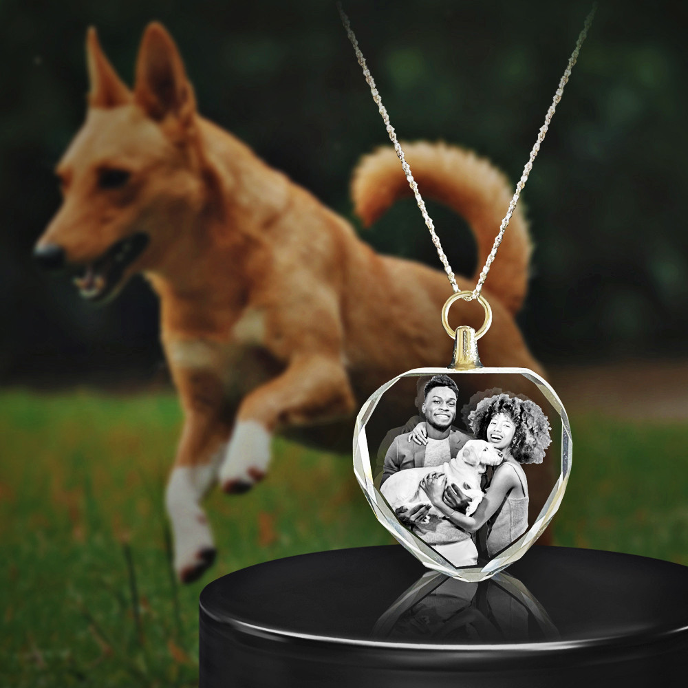 Personalized 3D crystal photo custom necklace-BUNNYKACHU