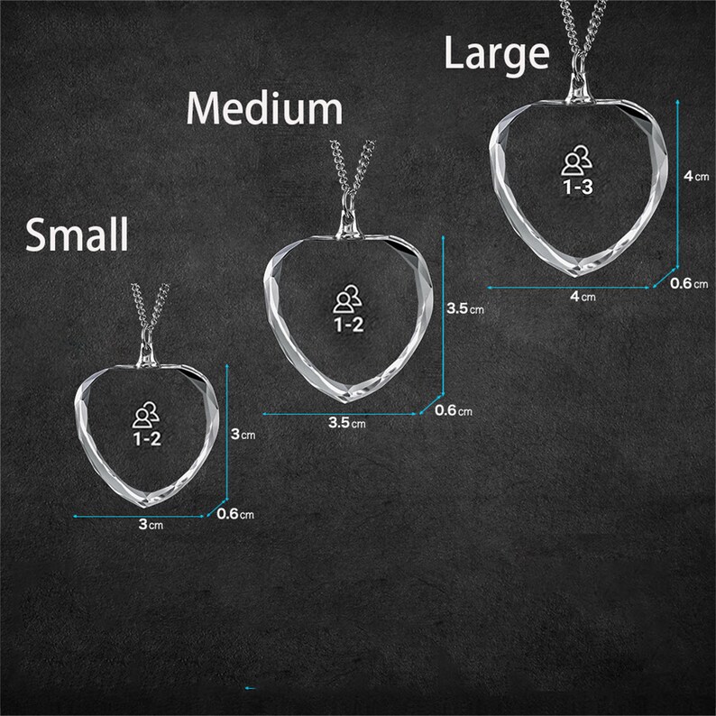 Personalized 3D crystal photo custom necklace-BUNNYKACHU