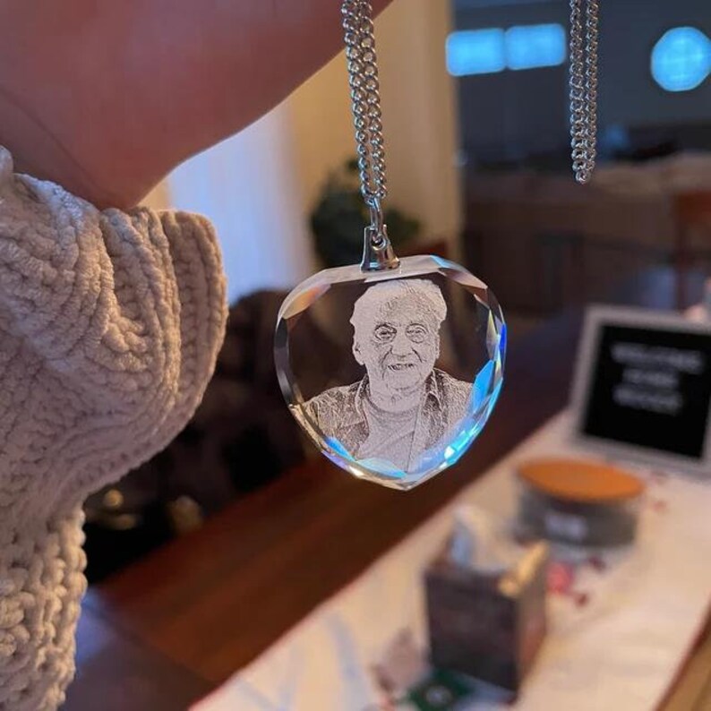 Personalized 3D crystal photo custom necklace-BUNNYKACHU