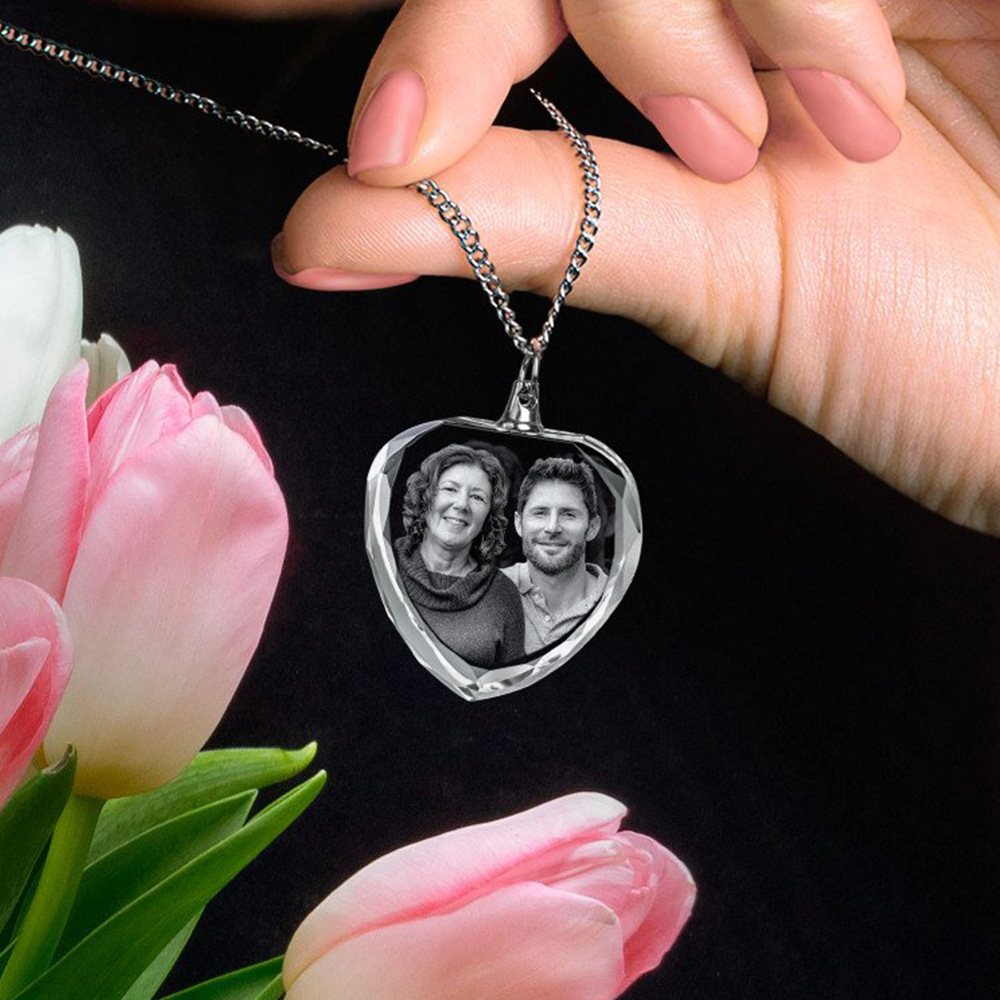 Personalized 3D crystal photo custom necklace-BUNNYKACHU