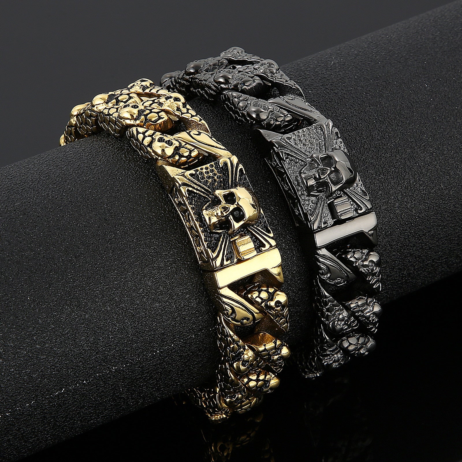 Gothic Retro Style Men's Bracelets Stainless Steel-BUNNYKACHU
