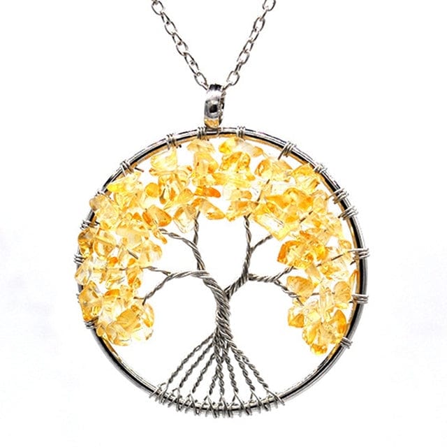 Tree of Life Crystal Necklace-BUNNYKACHU