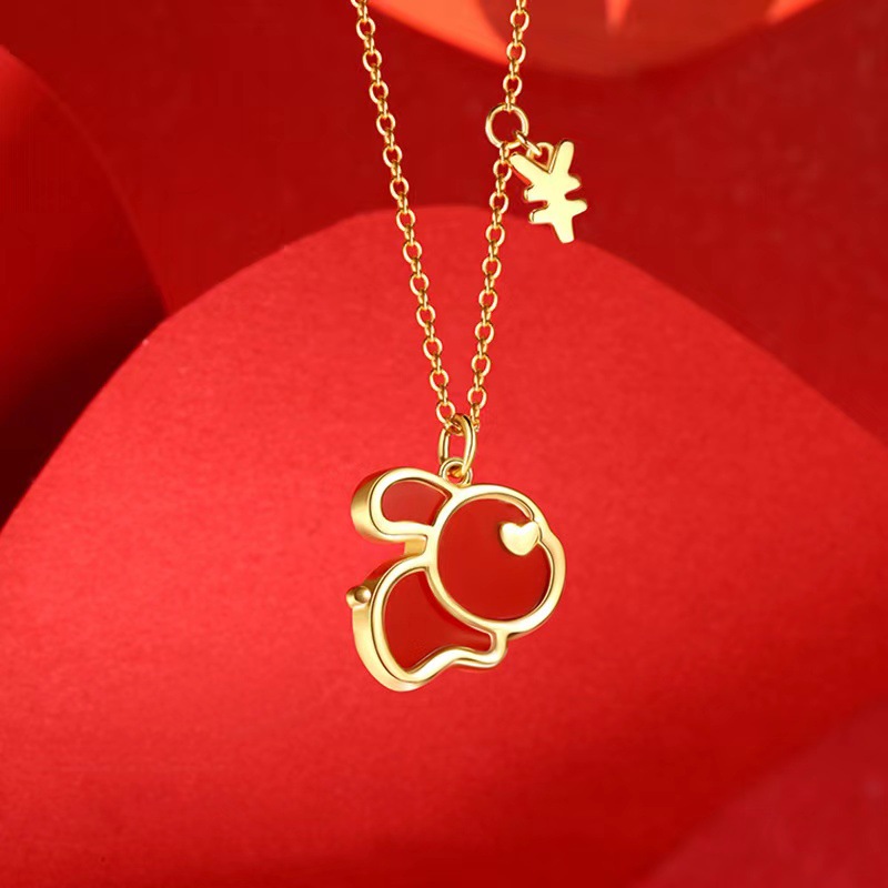 Lucky rabbit sterling silver necklace-BUNNYKACHU