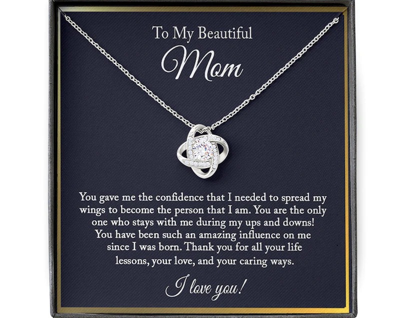 Love Knot Necklace - To my Loving Mom from Son-BUNNYKACHU