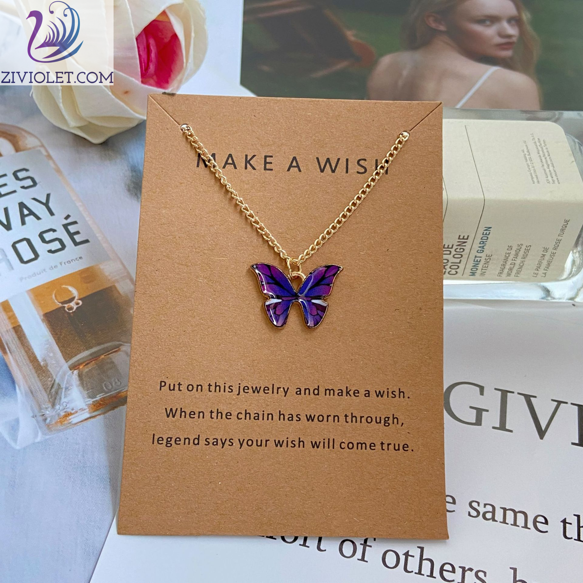 Bohemian fashion butterfly necklace-BUNNYKACHU