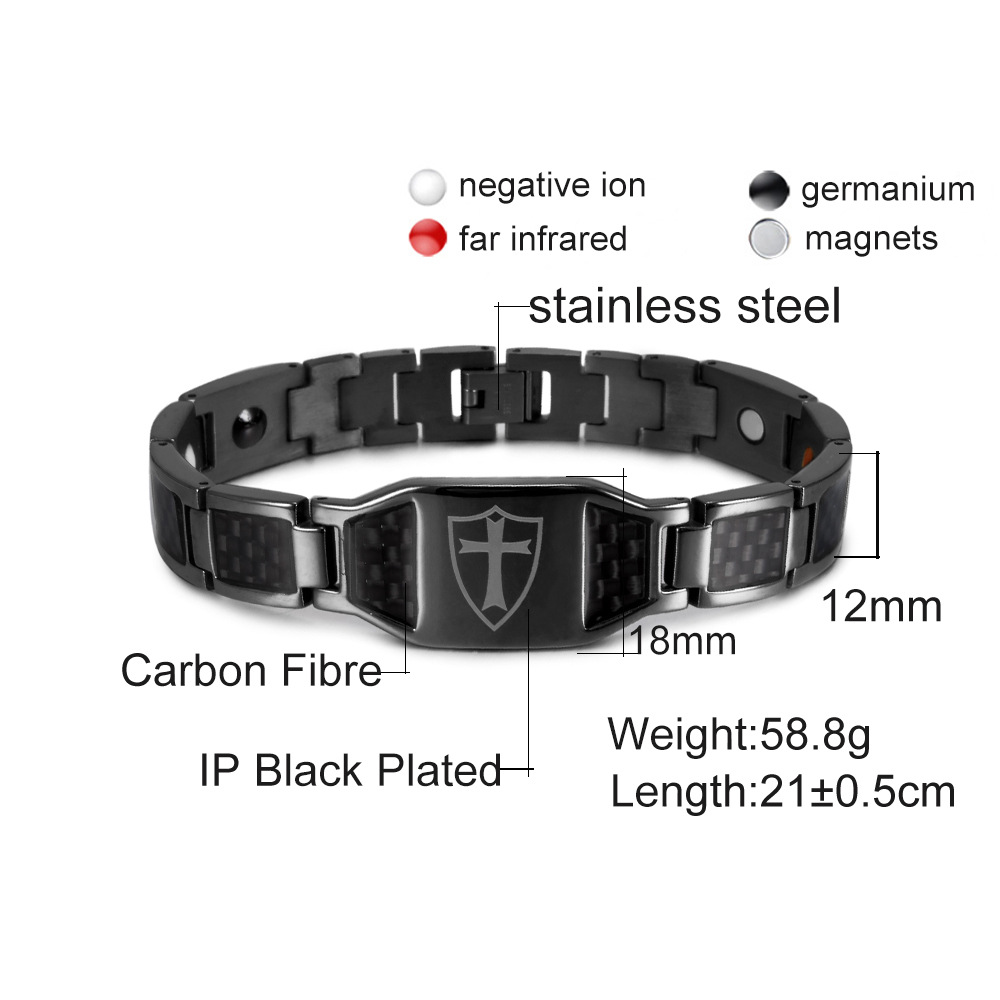 Men's Jesus cross energy bracelet-BUNNYKACHU