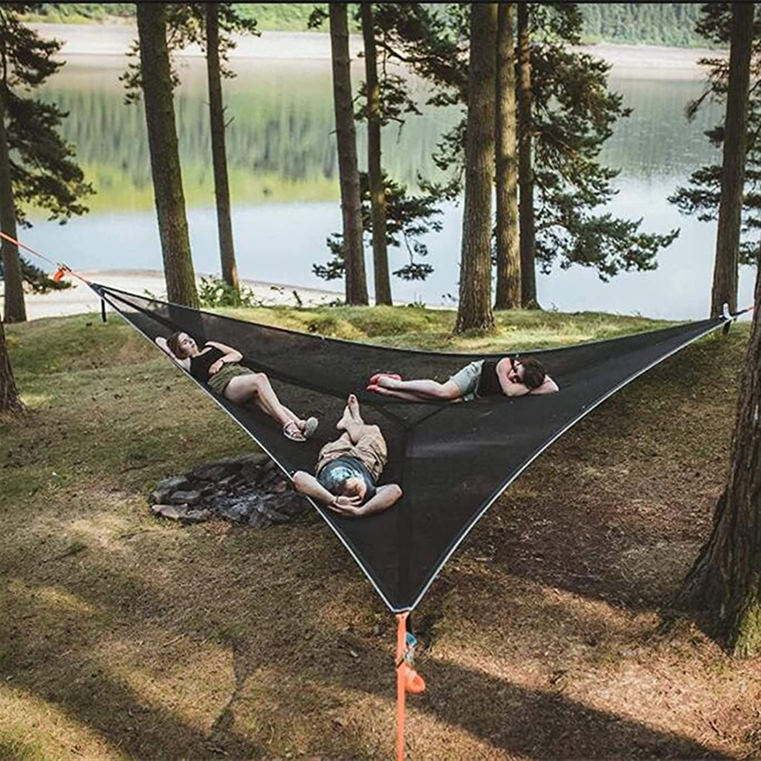 MULTI-PERSON HAMMOCK- PATENTED 3 POINT DESIGN-BUNNYKACHU