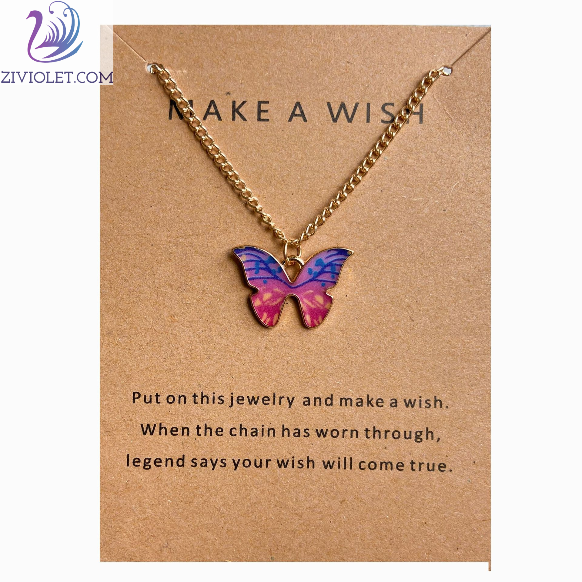 Bohemian fashion butterfly necklace-BUNNYKACHU