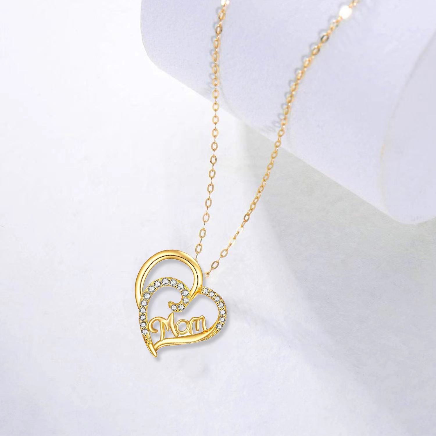 14KMOM Letter Necklace-BUNNYKACHU