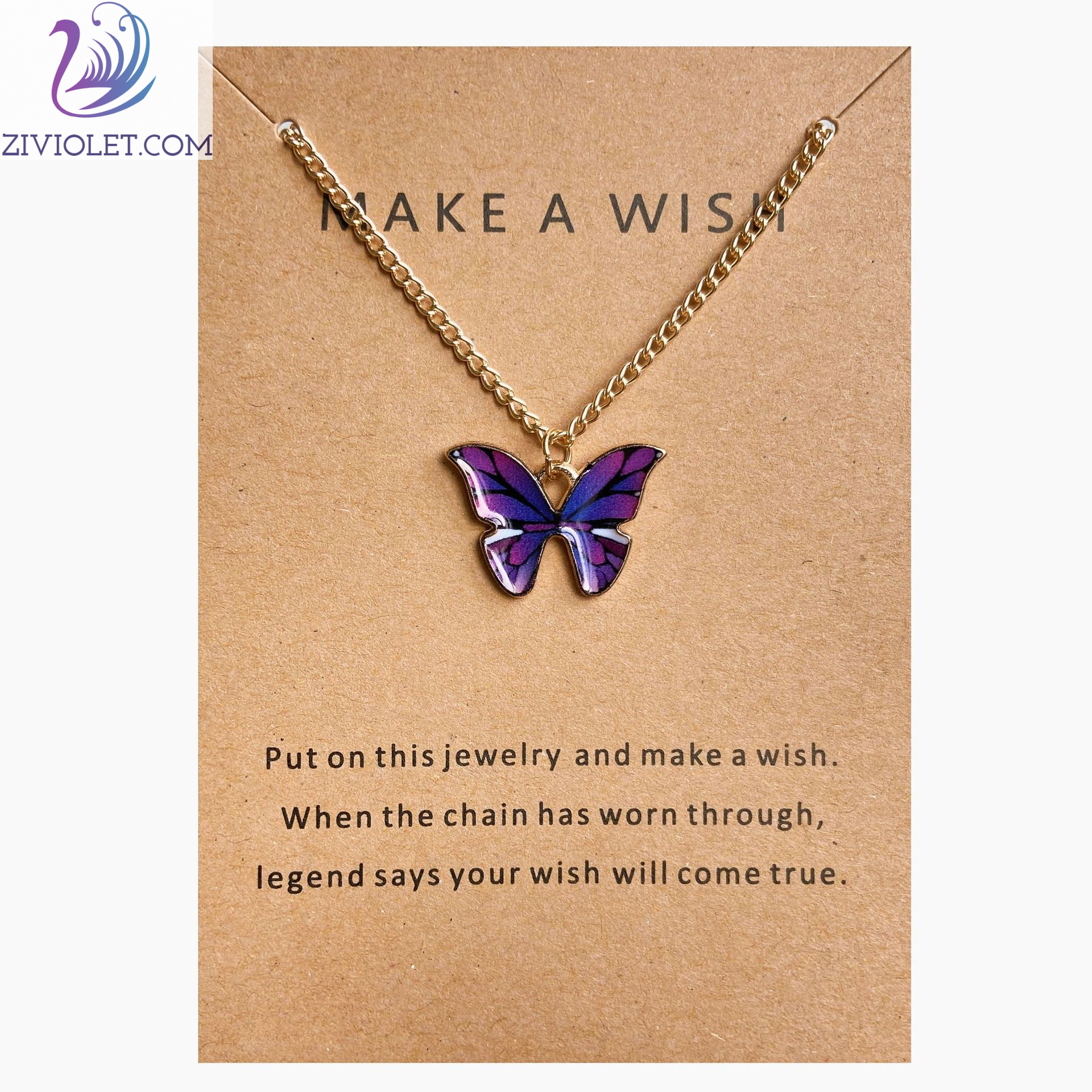 Bohemian fashion butterfly necklace-BUNNYKACHU