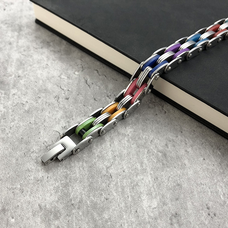 Men's titanium steel bicycle chain bracelet-BUNNYKACHU