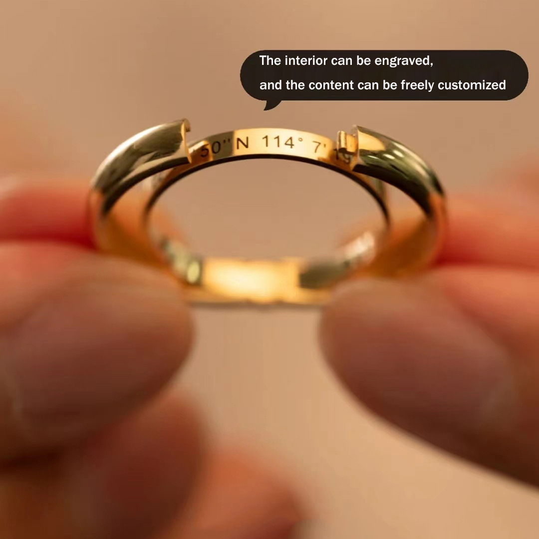 Custom Hidden Message Creative Couple Ring, hidden secrets in rings-BUNNYKACHU