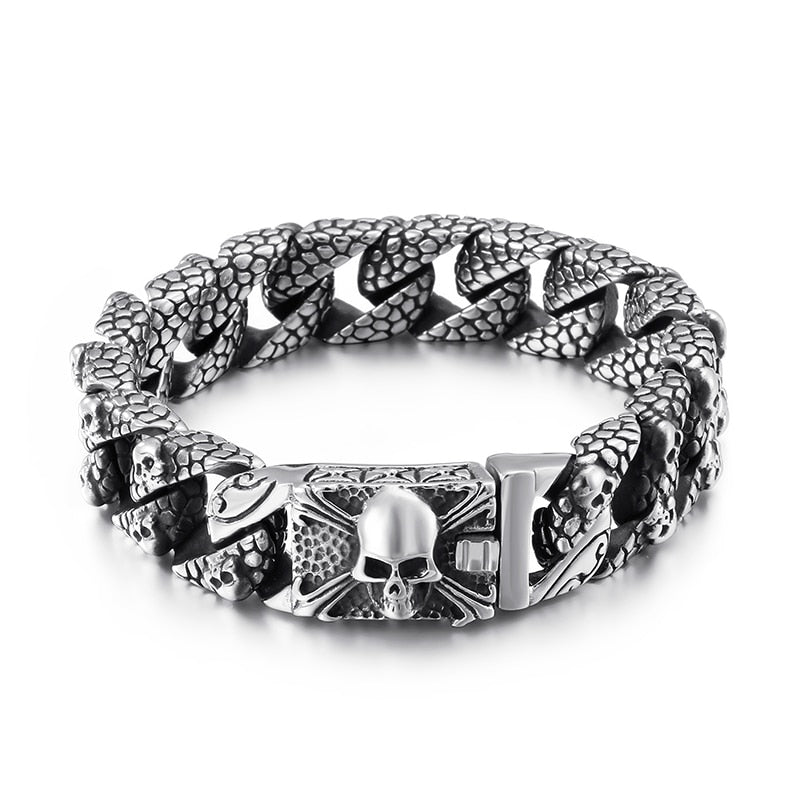 Gothic Retro Style Men's Bracelets Stainless Steel-BUNNYKACHU