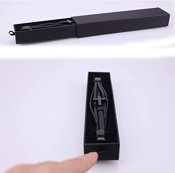 Men Hand-woven leather cross bracelet-BUNNYKACHU