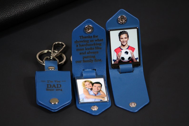 I Will Carry You With Me, Personalized Leather Keychain, Memorial Gift, Custom Photo-BUNNYKACHU