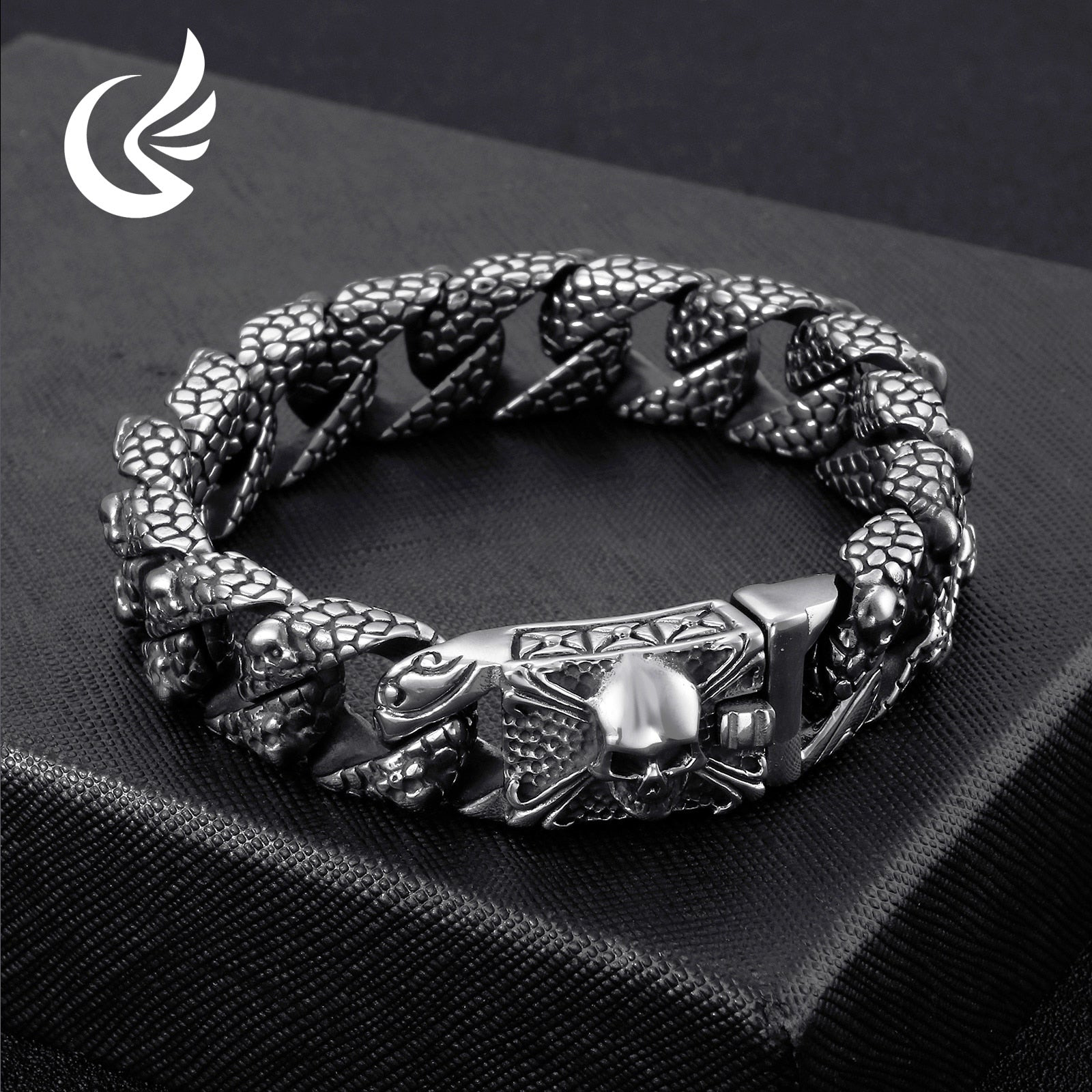 Gothic Retro Style Men's Bracelets Stainless Steel-BUNNYKACHU
