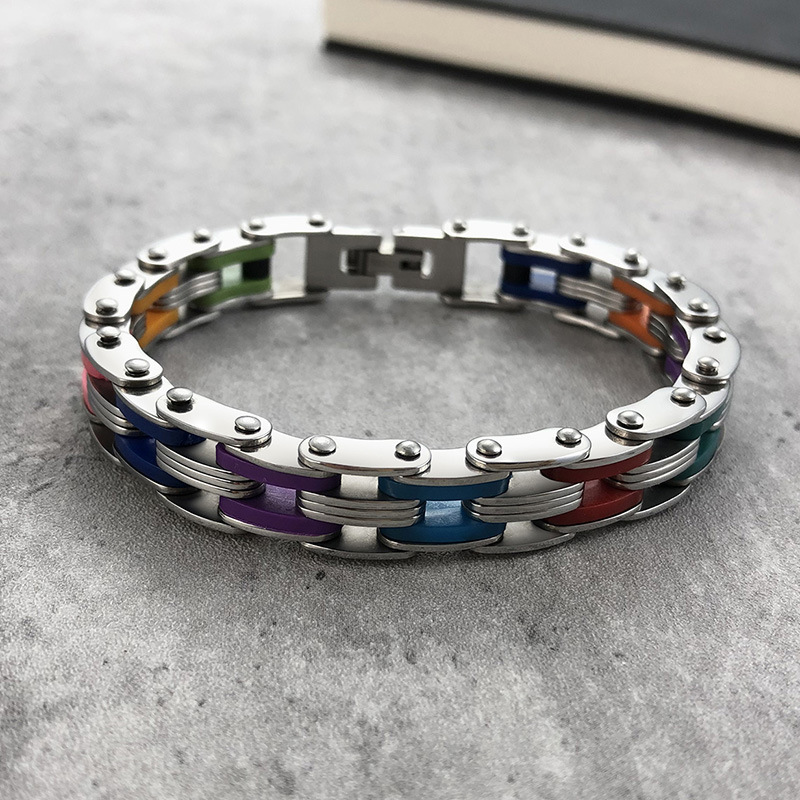 Men's titanium steel bicycle chain bracelet-BUNNYKACHU