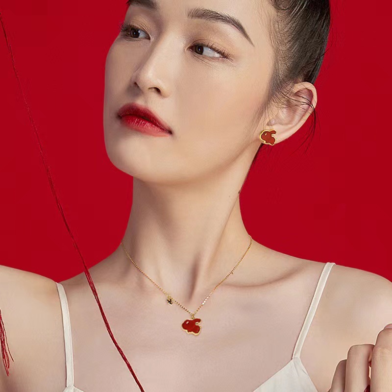 Lucky rabbit sterling silver necklace-BUNNYKACHU