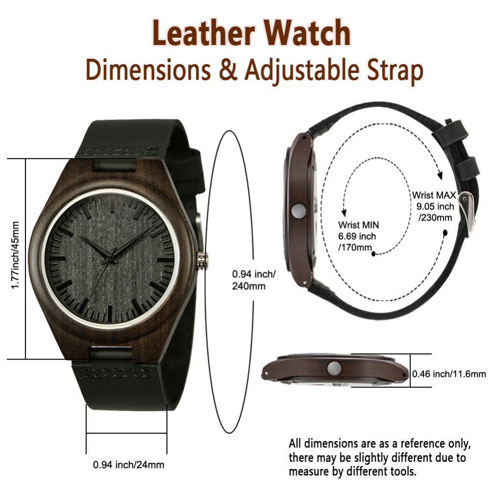 Father plot personalized engraved wooden watch-BUNNYKACHU