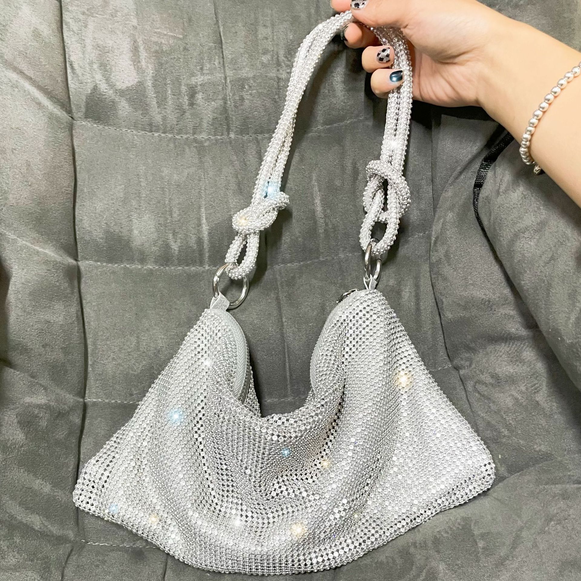 Ladies rhinestone crystal clutch bag-BUNNYKACHU