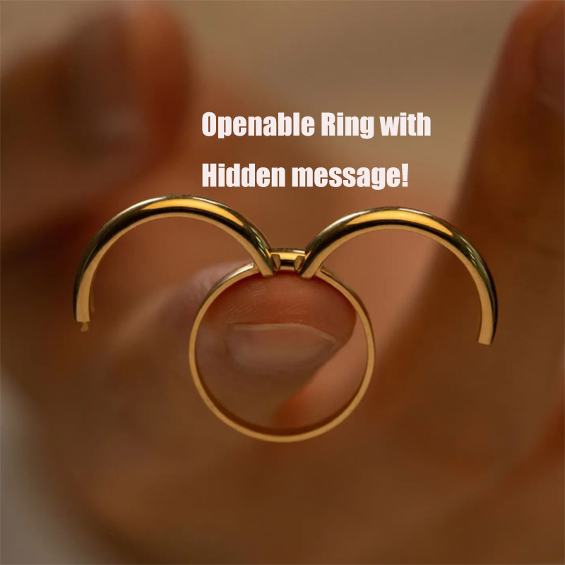 Custom Hidden Message Creative Couple Ring, hidden secrets in rings-BUNNYKACHU