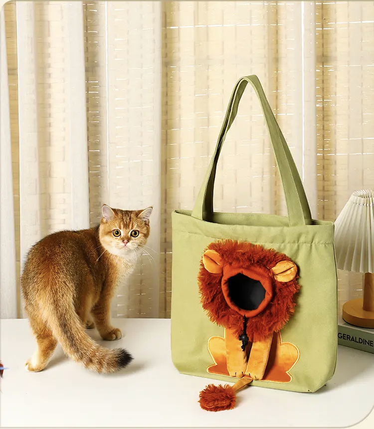 Little lion exposed head shape pet handbag-BUNNYKACHU