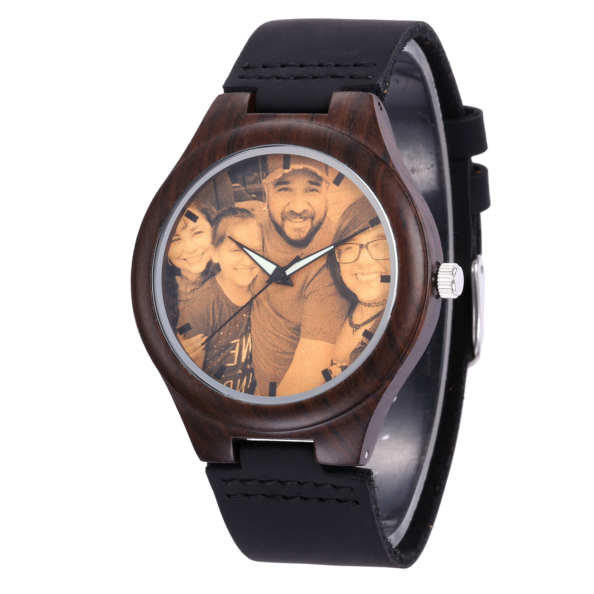 DIY personalized pictures custom sandalwood watches-BUNNYKACHU