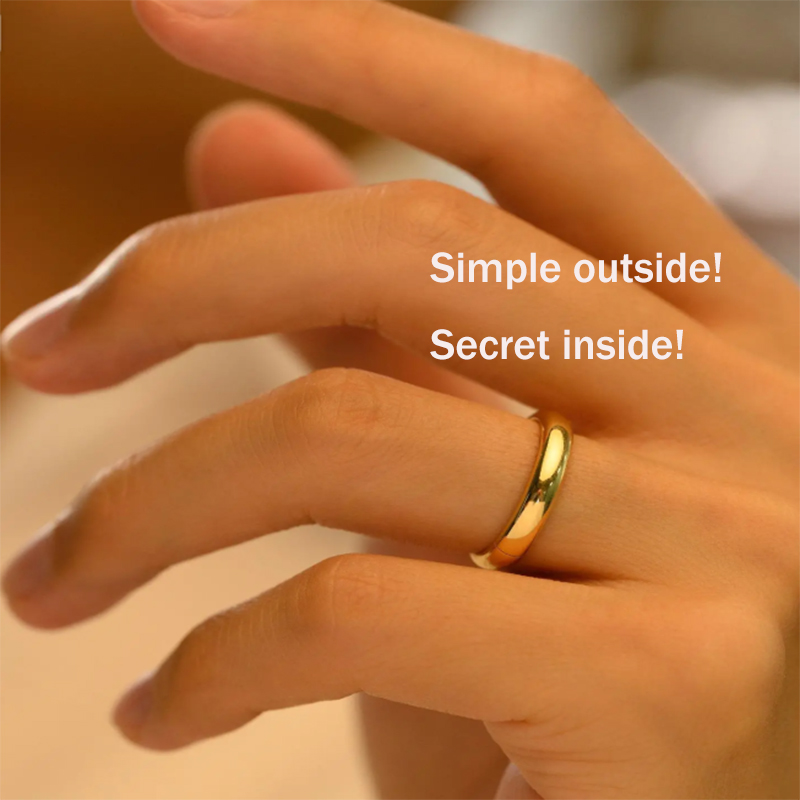 Custom Hidden Message Creative Couple Ring, hidden secrets in rings-BUNNYKACHU