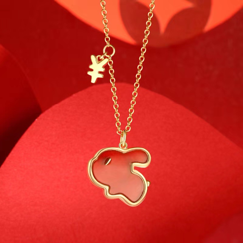 Lucky rabbit sterling silver necklace-BUNNYKACHU