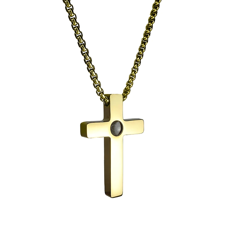 Amore Cross Necklace-BUNNYKACHU