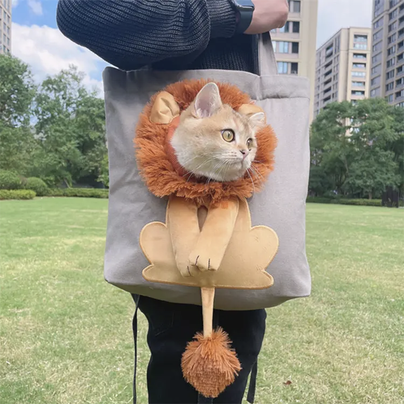 Little lion exposed head shape pet handbag-BUNNYKACHU