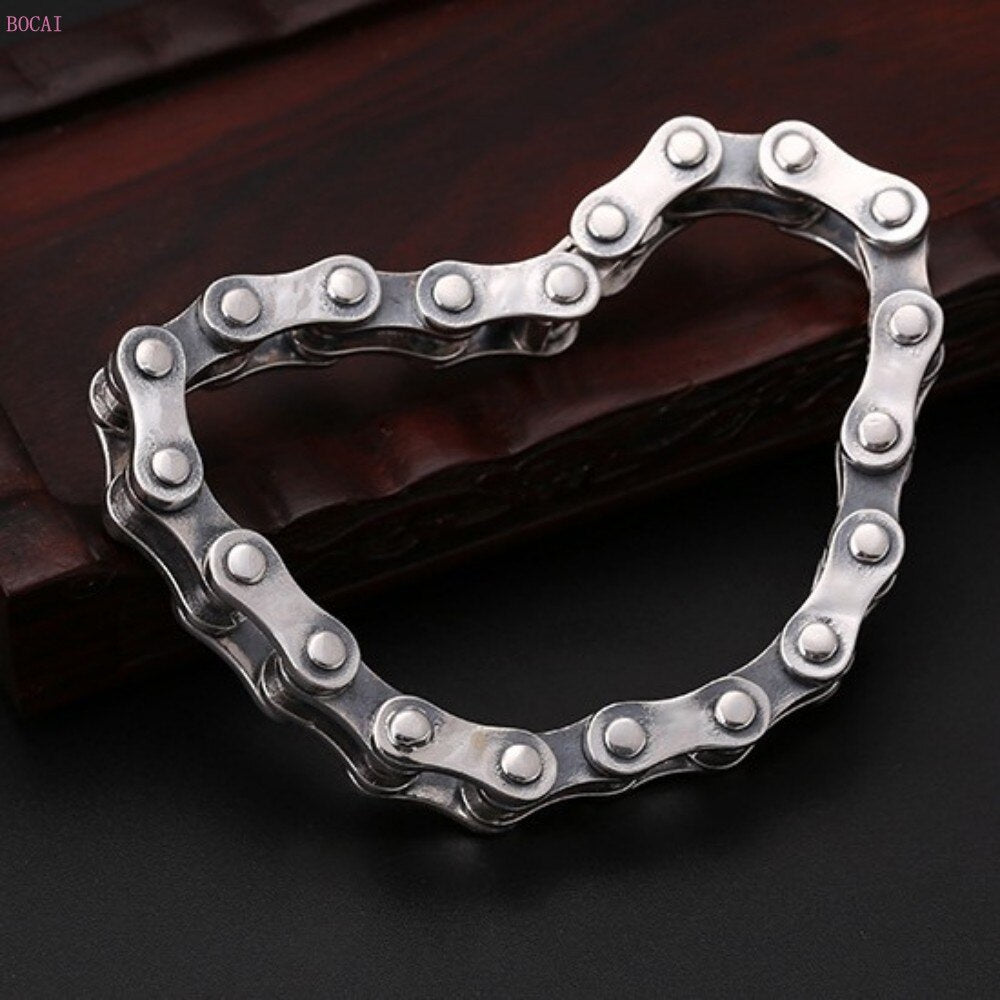 Men's titanium steel bicycle chain bracelet-BUNNYKACHU