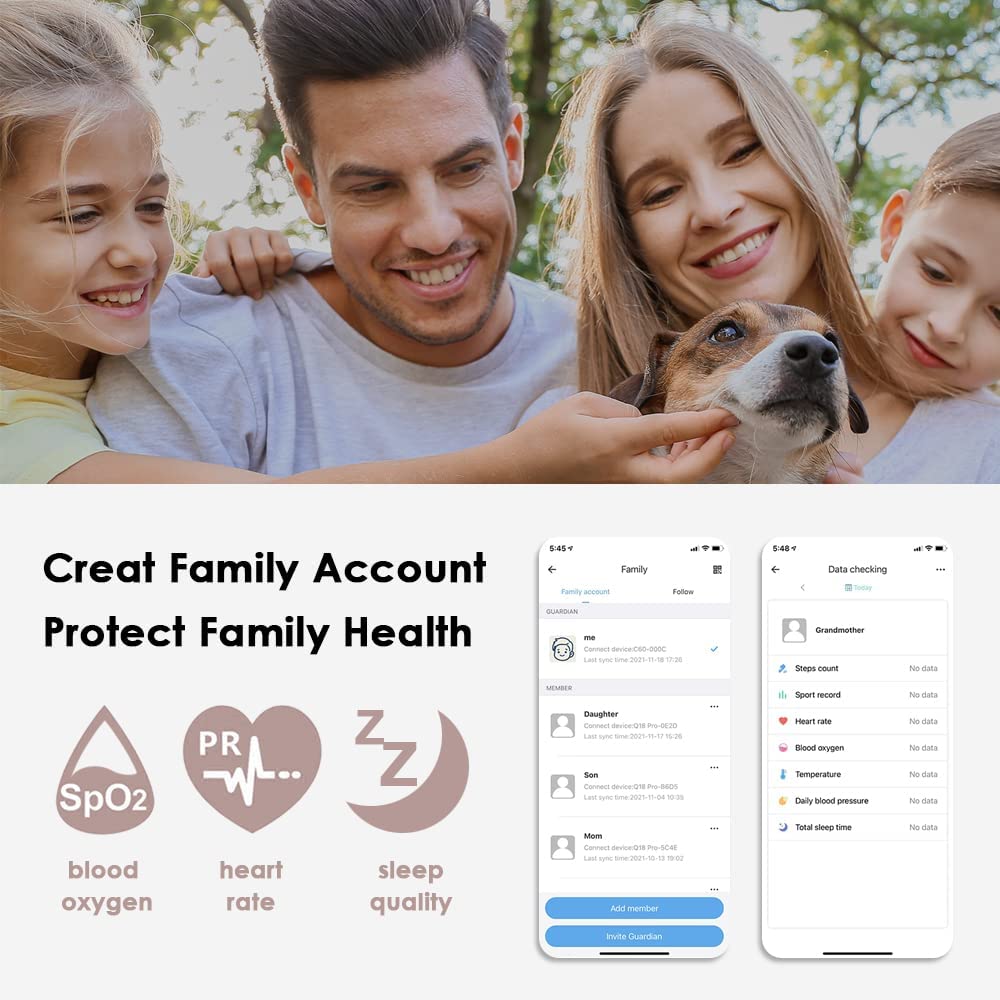 [All day monitoring of heart rate and blood pressure]1.10-inch AMOLED color display smartwatch-BUNNYKACHU