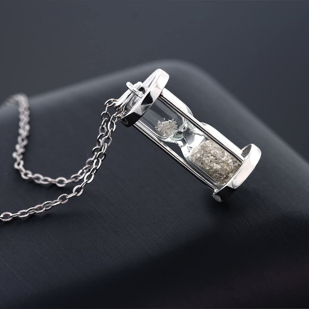 Hourglass Pendant Necklace (Real Diamond Dust Inside)-BUNNYKACHU