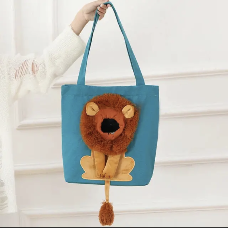 Little lion exposed head shape pet handbag-BUNNYKACHU
