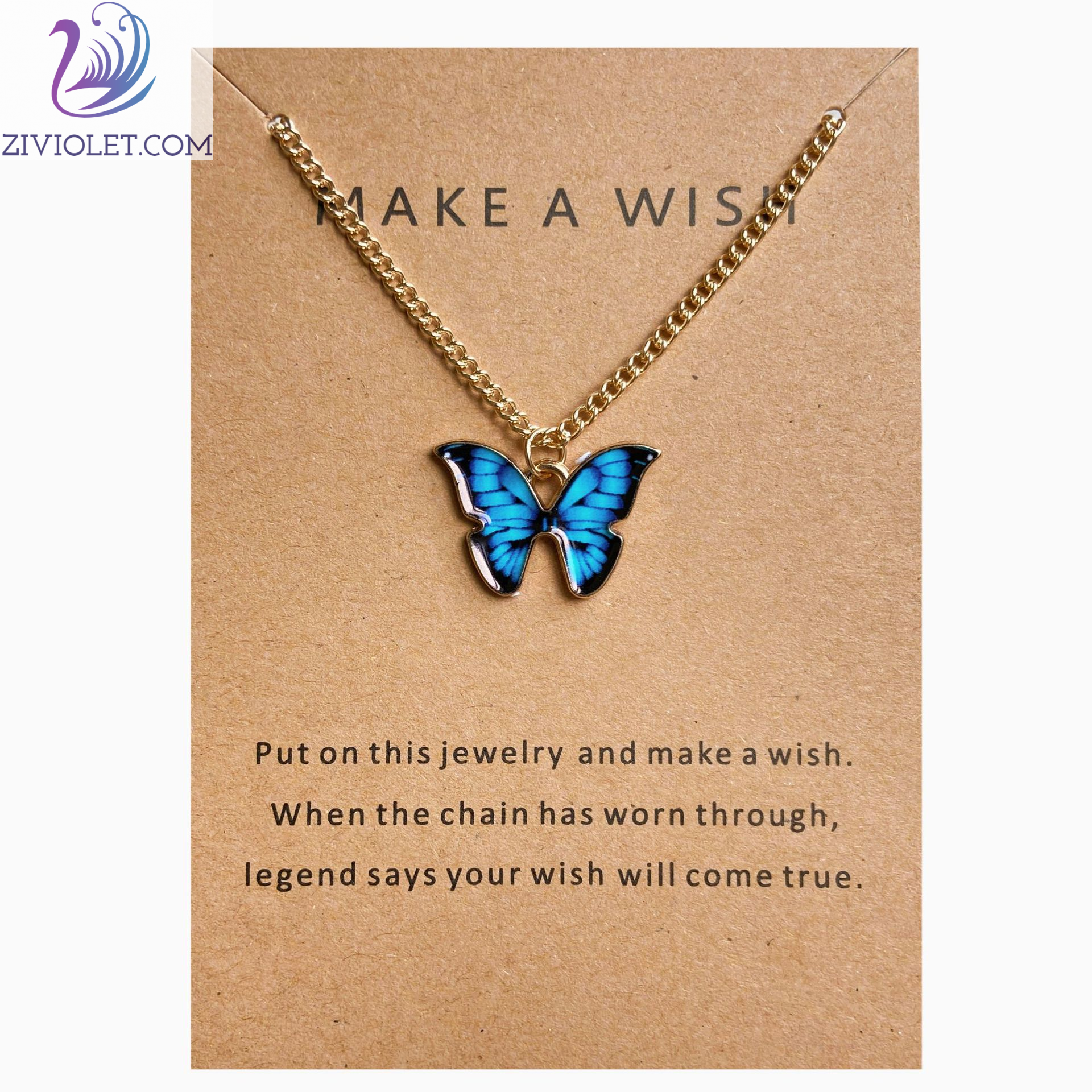 Bohemian fashion butterfly necklace-BUNNYKACHU