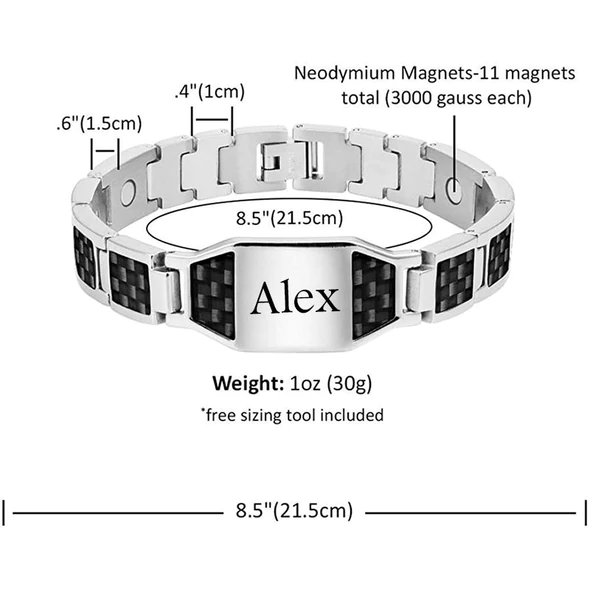 Personalized men's energy bracelet-BUNNYKACHU