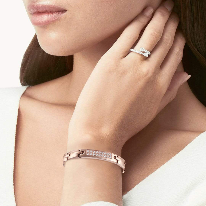 Women's titanium steel crystal magnetic therapy bracelet-BUNNYKACHU