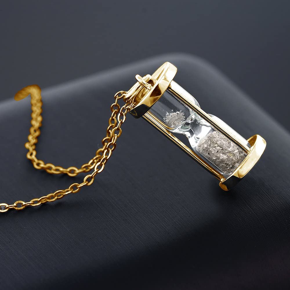Hourglass Pendant Necklace (Real Diamond Dust Inside)-BUNNYKACHU