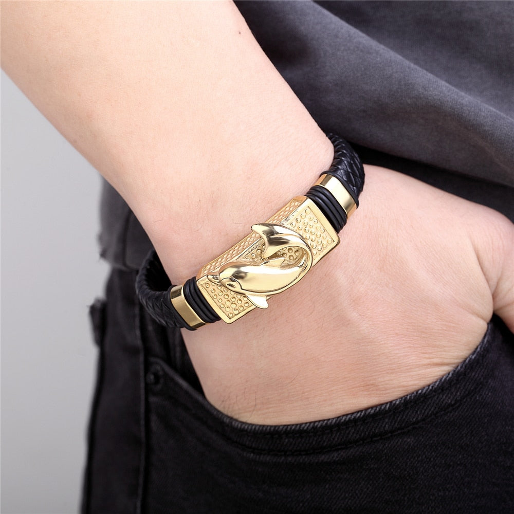 Bracelet Charm Stainless Steel Men's Bracelet Ethnic Symbol-BUNNYKACHU