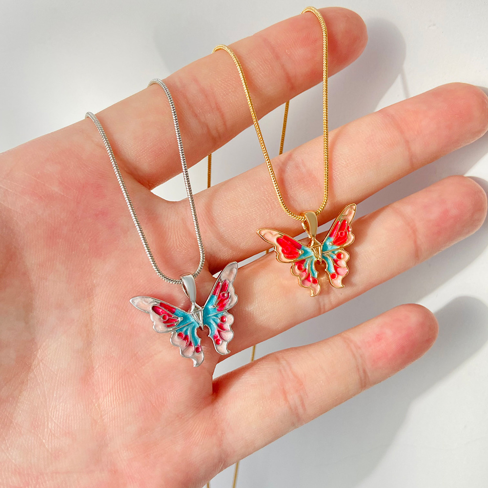 Fantasy Wonderland Rainbow Butterfly Necklace-BUNNYKACHU
