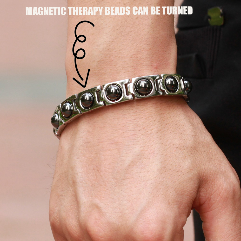 2023 New Rotatable Magnet Bead Titanium Steel Bracelet-BUNNYKACHU