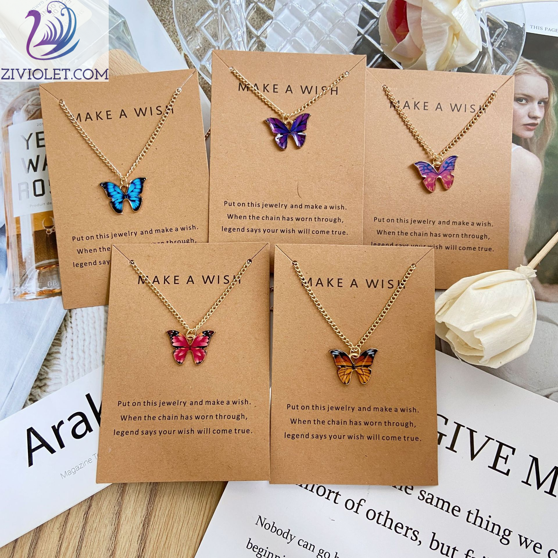 Bohemian fashion butterfly necklace-BUNNYKACHU