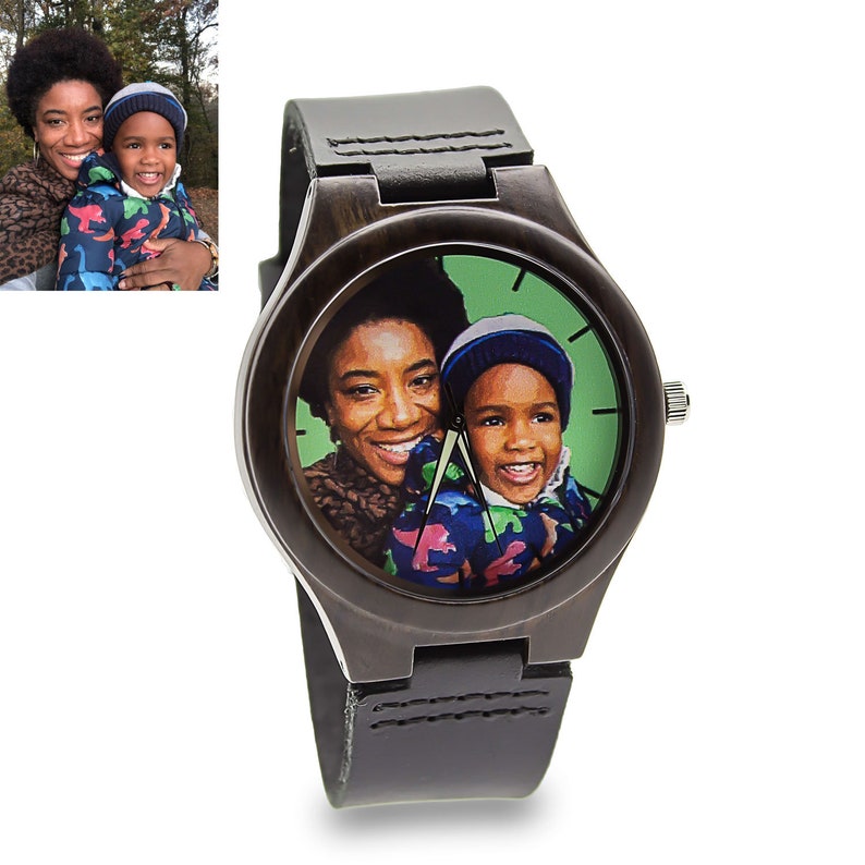DIY personalized pictures custom sandalwood watches-BUNNYKACHU