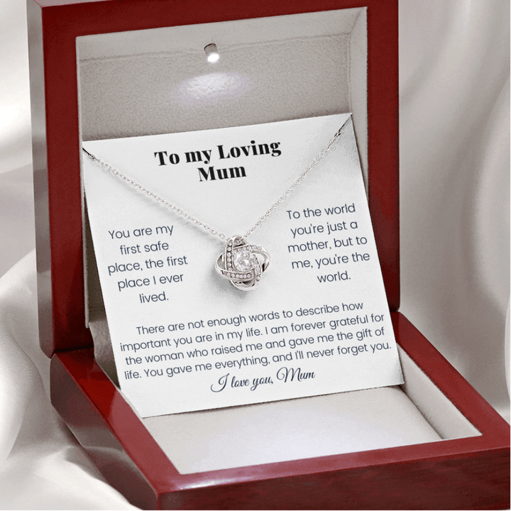 Love Knot Necklace - To my Loving Mom from Son-BUNNYKACHU