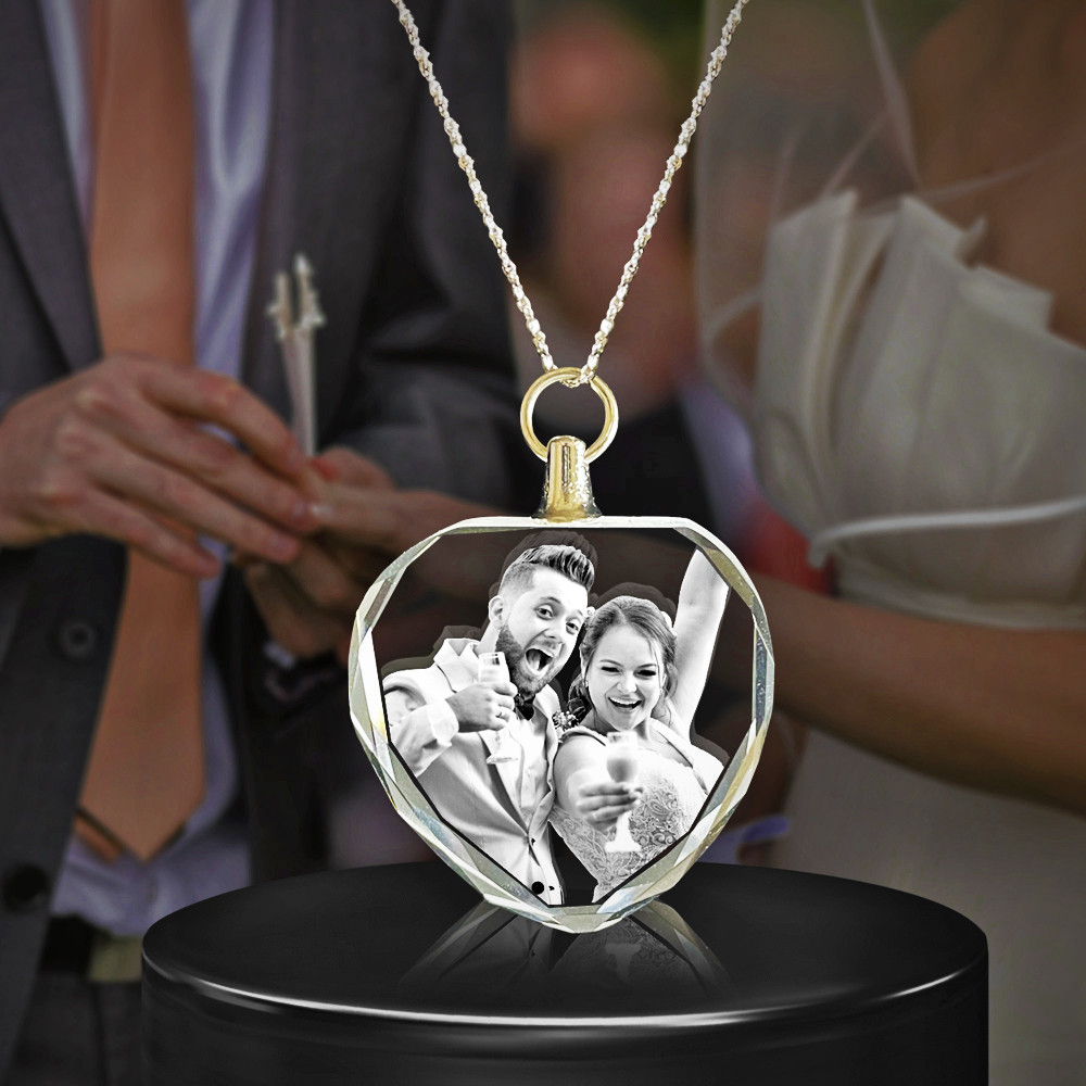 Personalized 3D crystal photo custom necklace-BUNNYKACHU